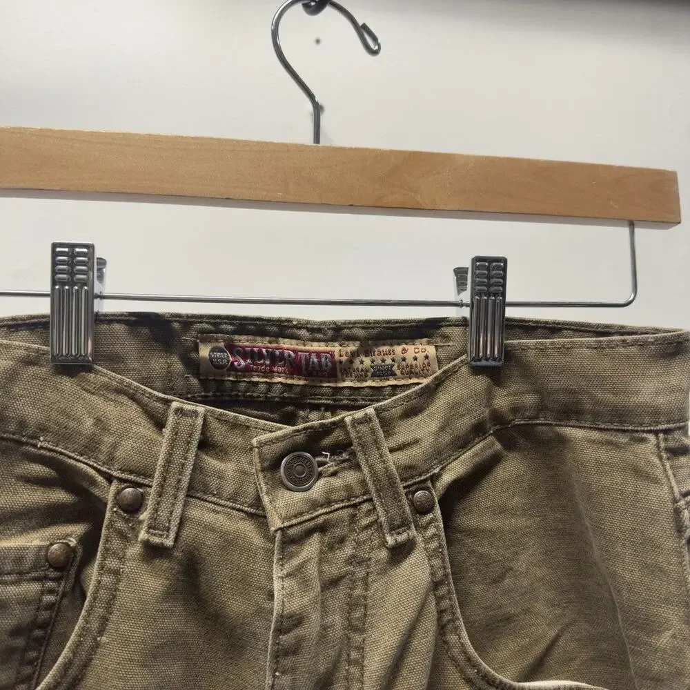 Vintage 90s Levi's Silvertab Baggy Jeans Faded Green